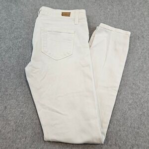Paige Skyline Maternity Ankle Peg White Mid Rise Skinny Jeans Size 26 Womens
